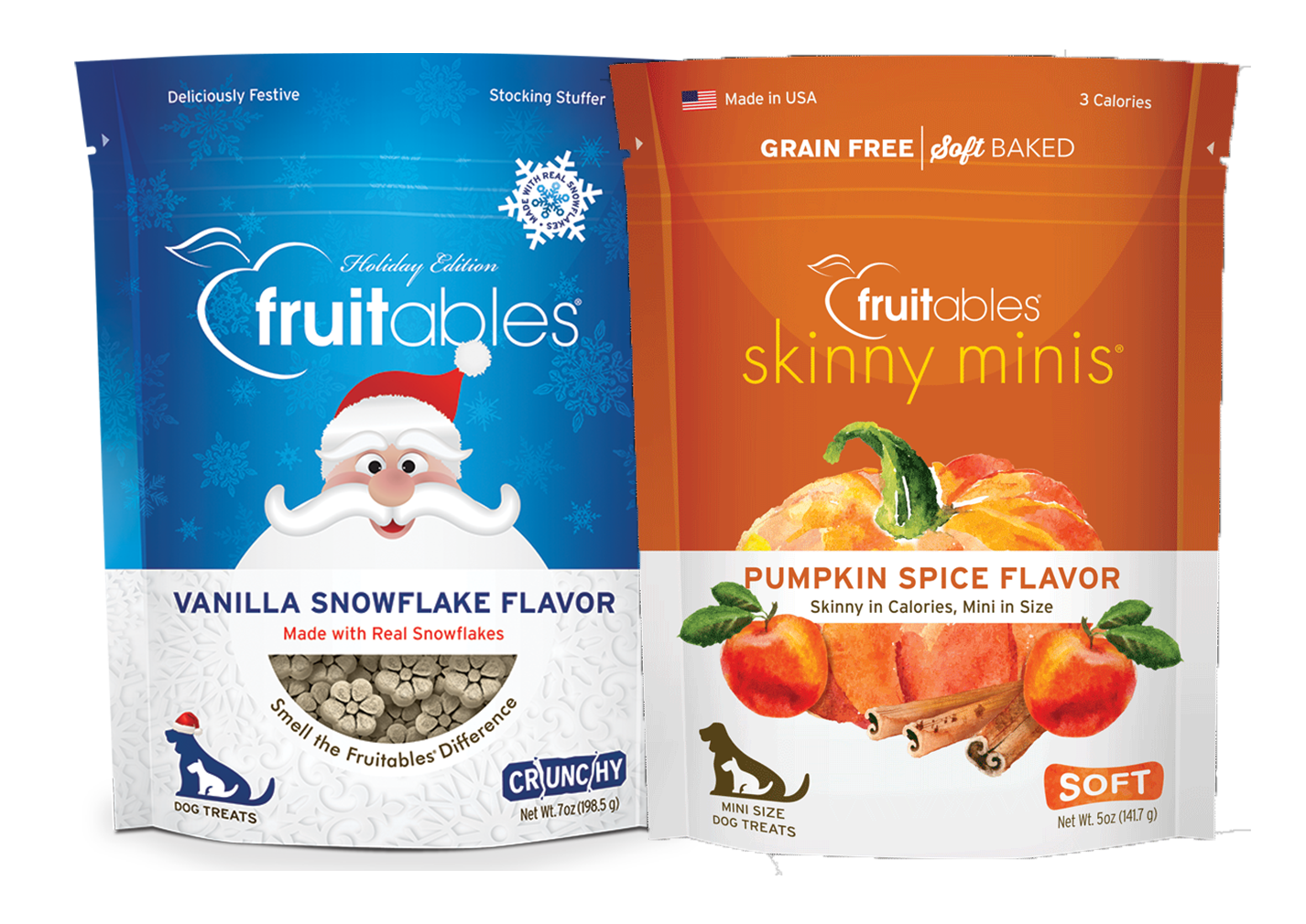 fruitables vanilla snowflake dog treats